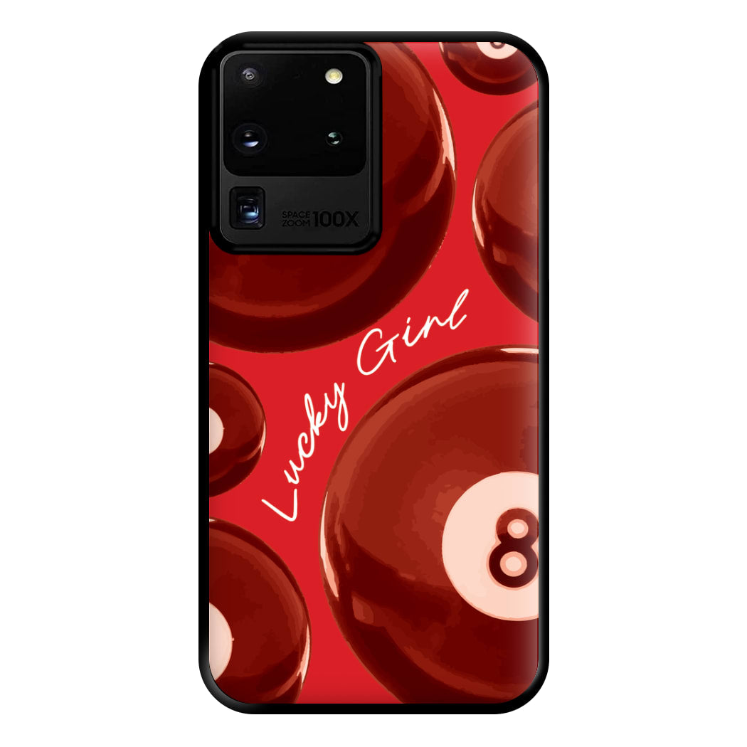 8-Ball Lucky Girl Pattern Phone Case for Galaxy S20 Ultra
