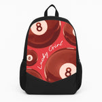 8-Ball Lucky Girl Pattern Backpack