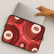 8-Ball Lucky Girl Pattern Laptop Sleeve 2