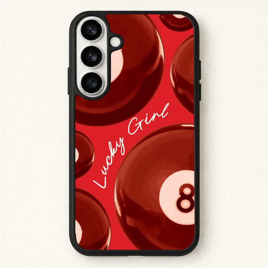 8-Ball Lucky Girl Pattern Phone Case for Galaxy S26 Plus