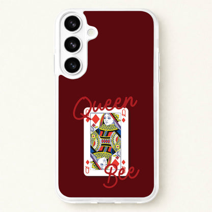 Queen Bee Playing Card Phone Case for Galaxy S26 Plus