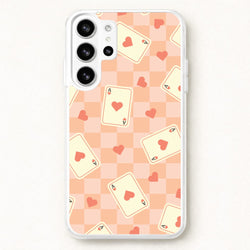 Cute Playing Cards And Hearts Pattern Phone Case for Galaxy S26 Ultra