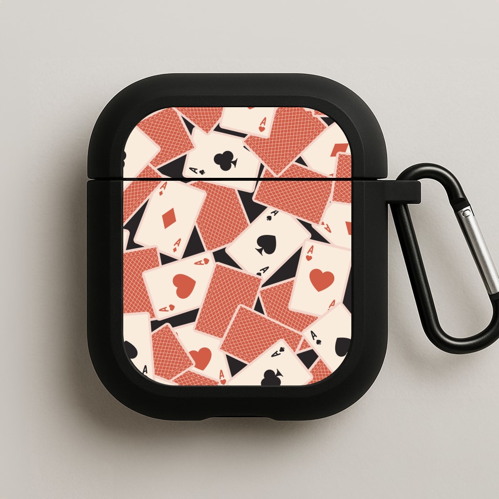 Playing Cards Collage Pattern AirPods Case