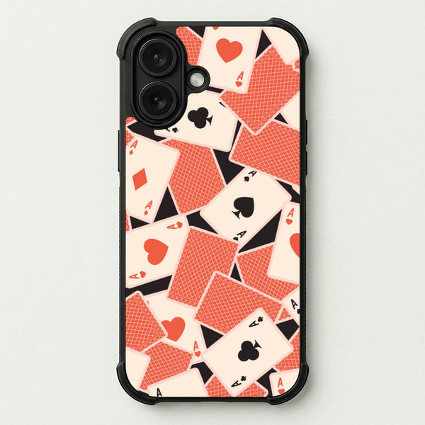 Playing Cards Collage Pattern Phone Case — Bumper case