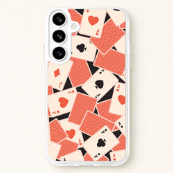 Playing Cards Collage Pattern Phone Case for Galaxy S26 Plus