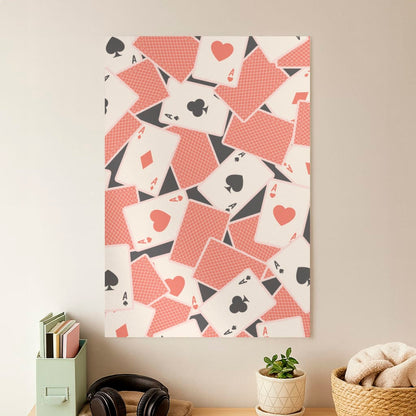 Playing Cards Collage Pattern Poster