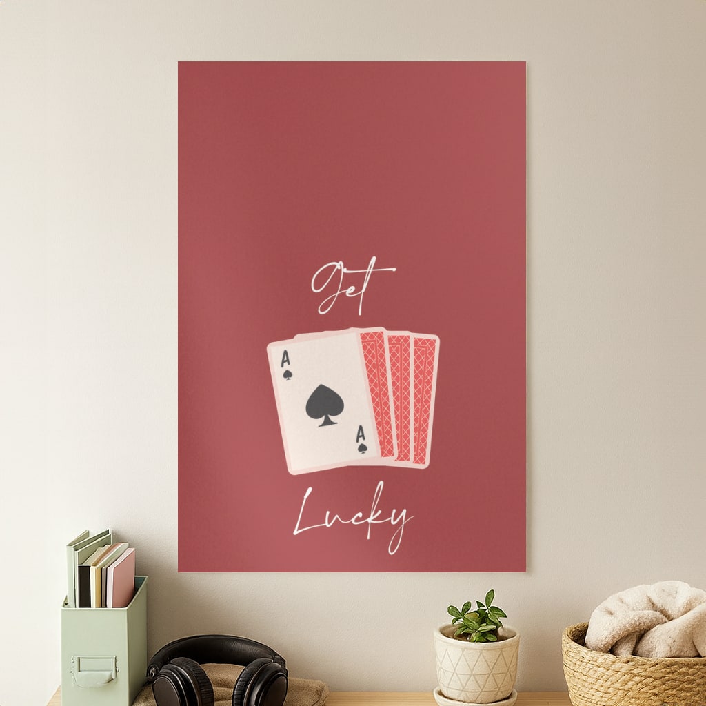 Get Lucky Set Of Cards Poster