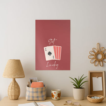 Get Lucky Set Of Cards Art Print