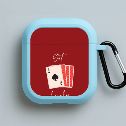 Get Lucky Set Of Cards Blue AirPods Case
