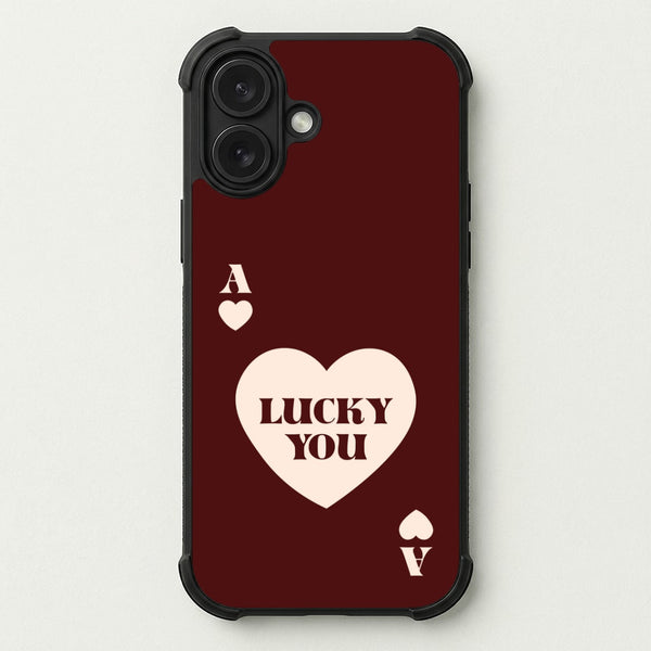 Ace Of Hearts Lucky You Phone Case — Bumper case