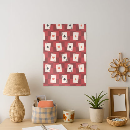 Card Deck Checkered Pattern  Art Print