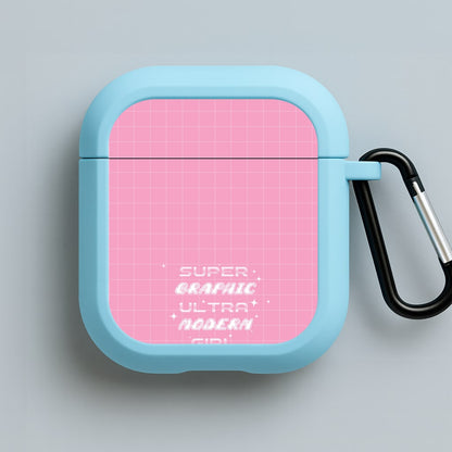 Super Graphic Ultra Modern Girl - Chappell Blue AirPods Case