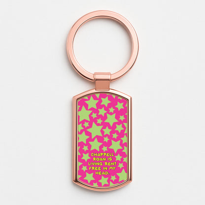 Chappell Rent Free In My Head Rose Gold Keyring
