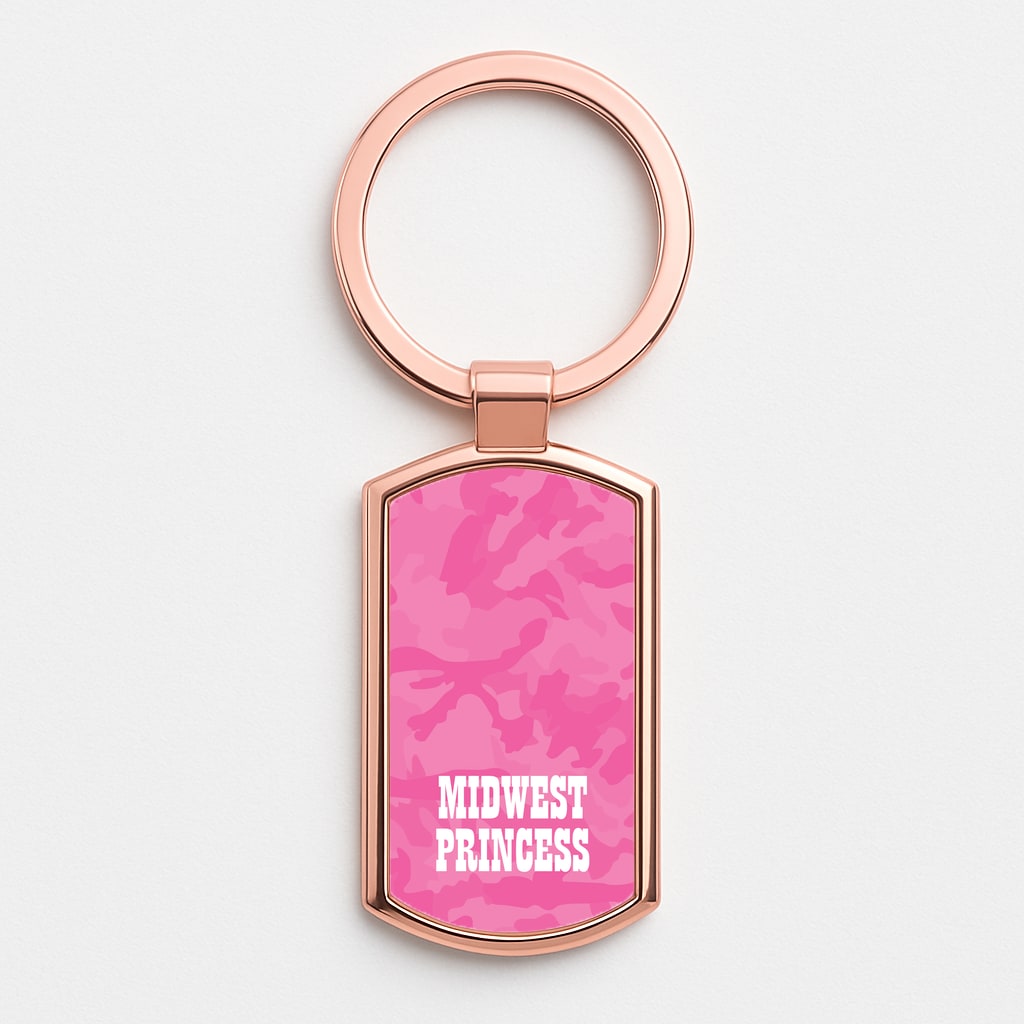 Midwest Princess Camo Rose Gold Keyring