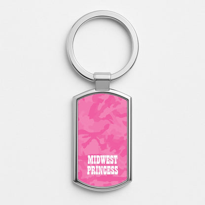 Midwest Princess Camo Silver Keyring