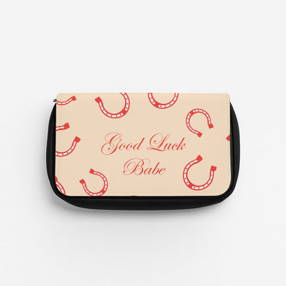 Good Luck Babe Horseshoe Pencil Case