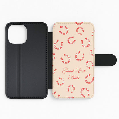 Good Luck Babe Horseshoe Flip Phone Case
