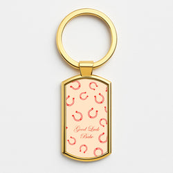 Good Luck Babe Horseshoe Gold Keyring