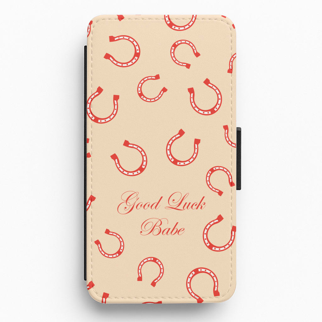 Good Luck Babe Horseshoe Flip / Wallet Phone Case
