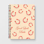 Good Luck Babe Horseshoe Notebook