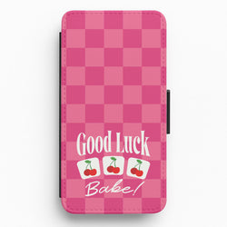Good Luck Babe Cherries Flip / Wallet Phone Case