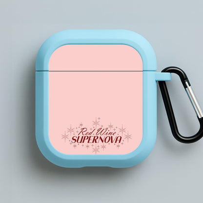 Red Wine Supernova Blue AirPods Case