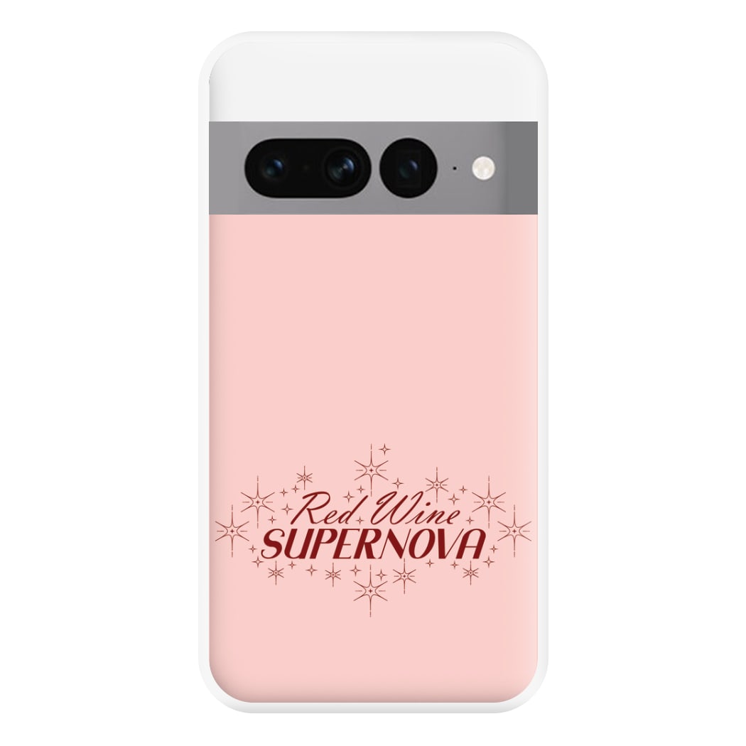 Red Wine Supernova Phone Case for Google Pixel 7 Pro