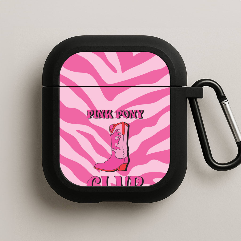 Zebra Print Pink Pony Club AirPods Case