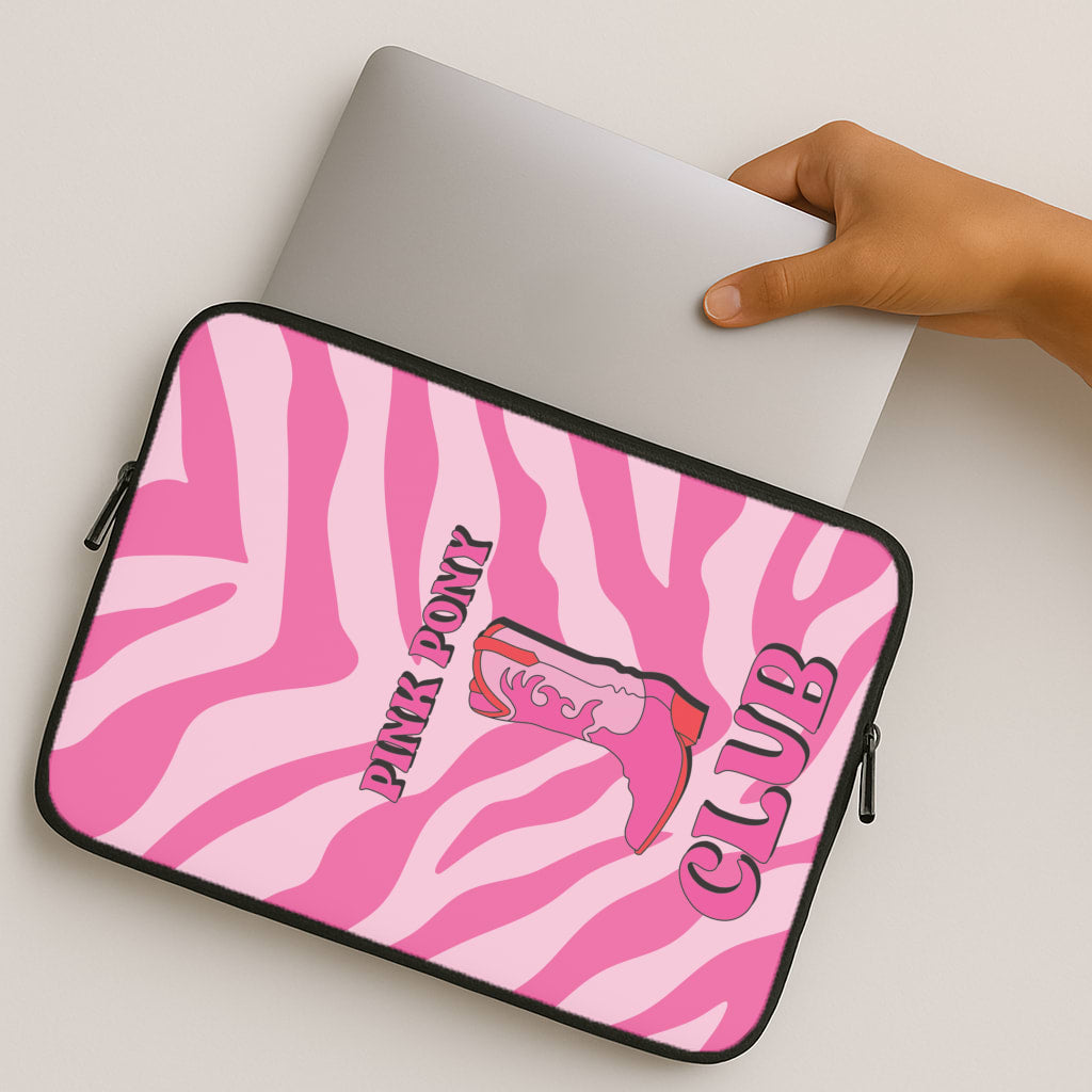 Zebra Print Pink Pony Club MacBook Case