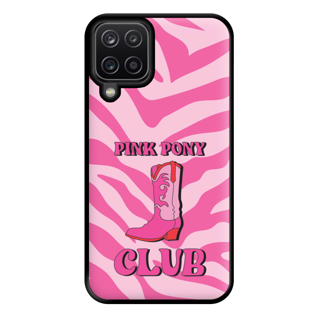 Zebra Print Pink Pony Club Phone Case for Galaxy A12