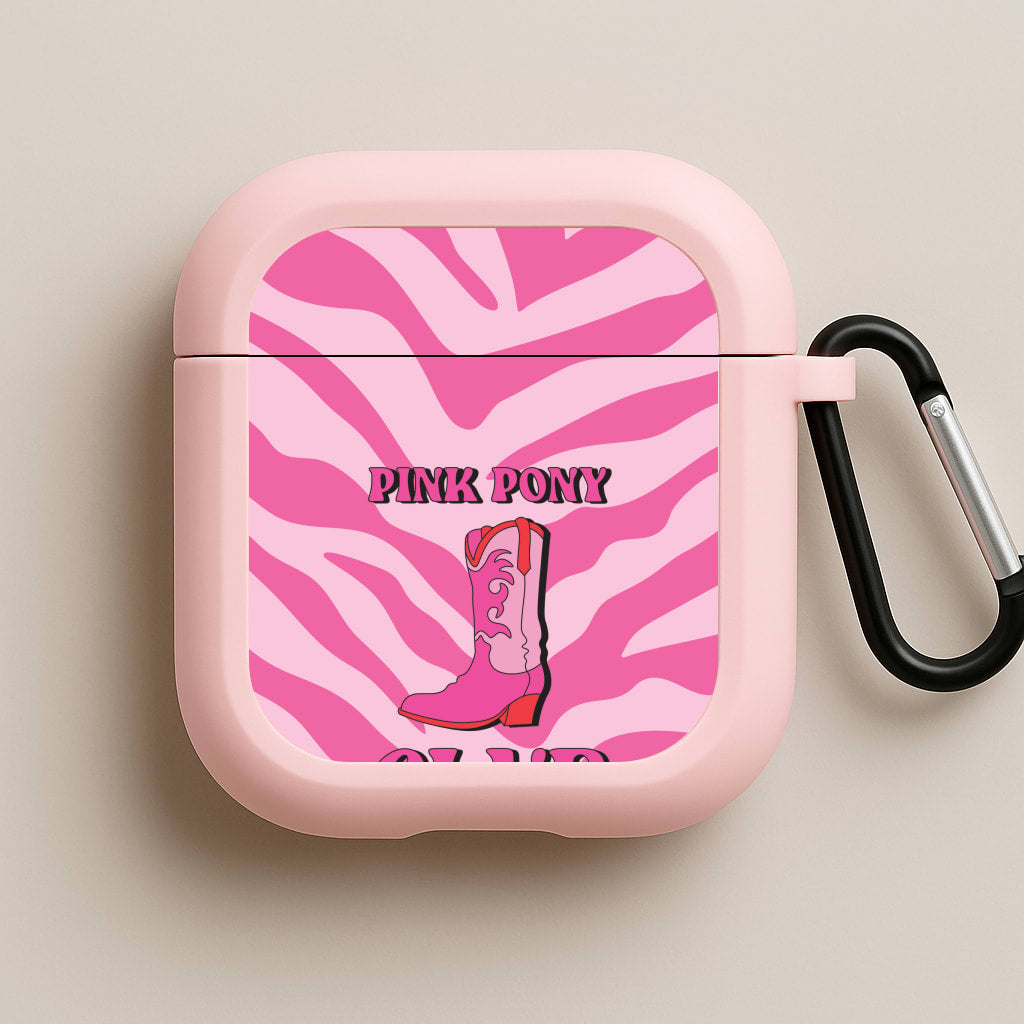 Zebra Print Pink Pony Club Pink AirPods Case