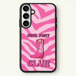 Zebra Print Pink Pony Club Phone Case for Galaxy S26 Plus