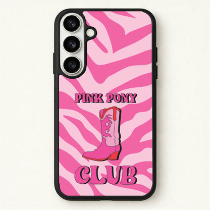 Zebra Print Pink Pony Club Phone Case for Galaxy S26 Plus