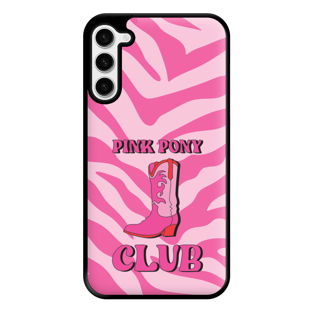 Zebra Print Pink Pony Club Phone Case for Galaxy S23 Plus