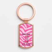 Zebra Print Pink Pony Club Luxury Keyring 4