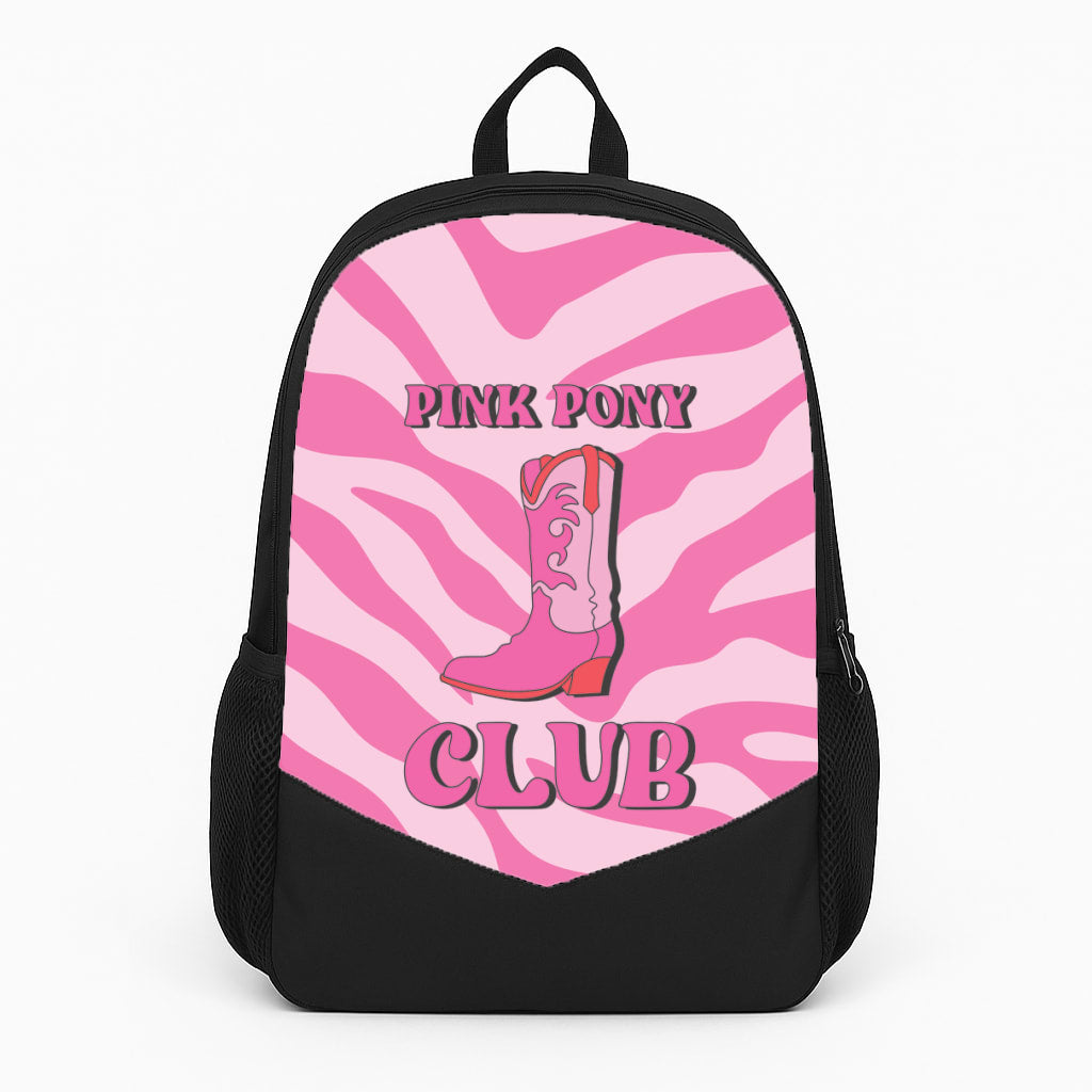 Zebra Print Pink Pony Club Backpack