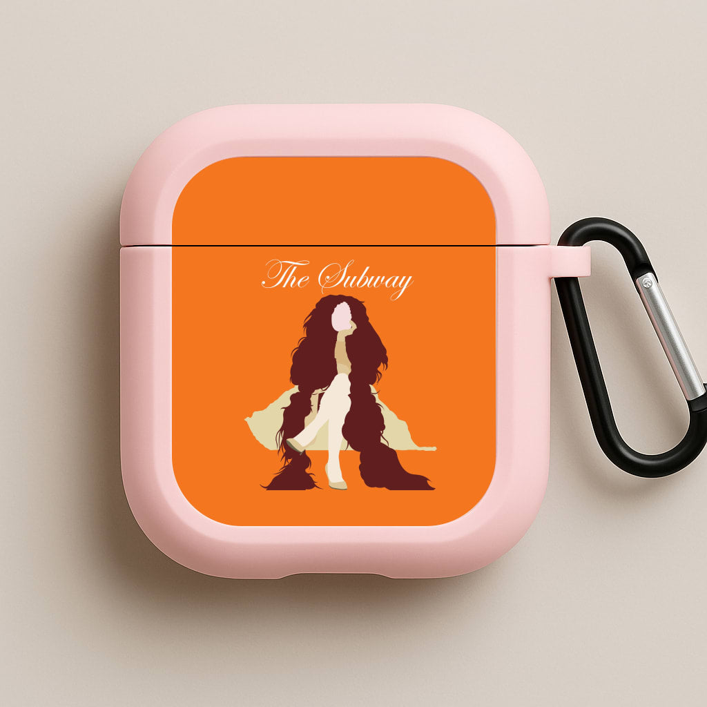 Subway Orange Pink AirPods Case