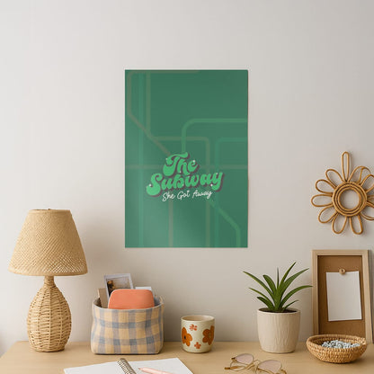 Subway Green Art Print