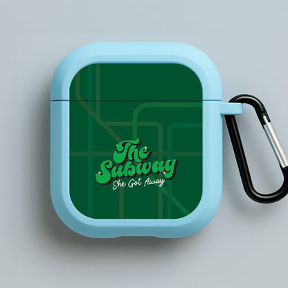 Subway Green Blue AirPods Case