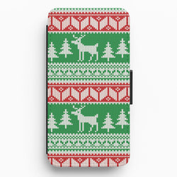 Christmas Jumper Pattern Christmas Flip / Wallet Phone Case