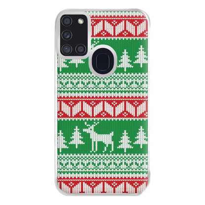 Christmas Jumper Pattern Christmas Phone Case for Galaxy A21s