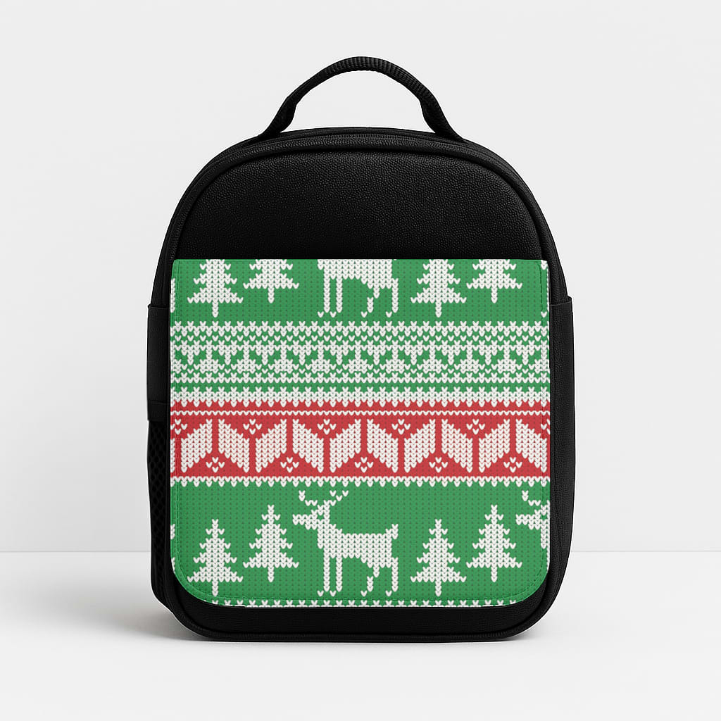 Christmas Jumper Pattern Christmas Lunchbox