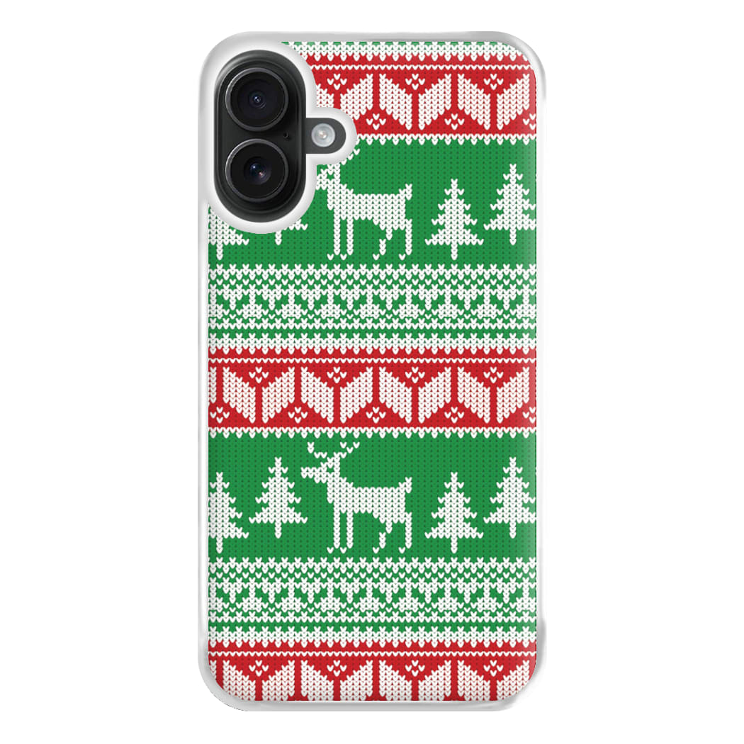 Christmas Jumper Pattern Christmas Phone Case for iPhone 16 Plus