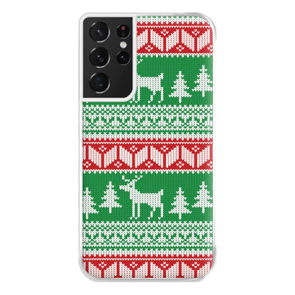 Christmas Jumper Pattern Christmas Phone Case for Galaxy S21 Ultra