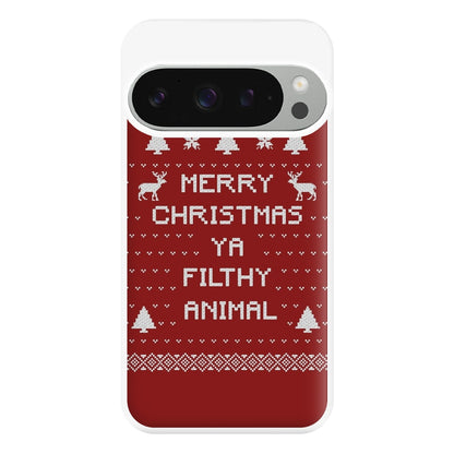 Merry Christmas Ya Filthy Animal Phone Case for Google Pixel 9 Pro XL