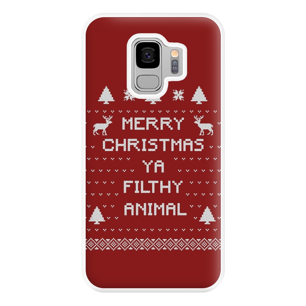 Merry Christmas Ya Filthy Animal Phone Case for Galaxy S9 Plus