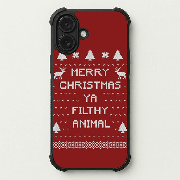 Merry Christmas Ya Filthy Animal Phone Case — Bumper case