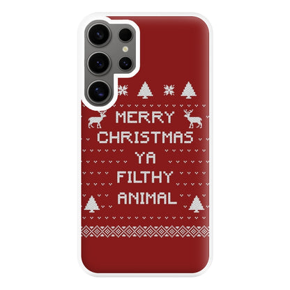 Merry Christmas Ya Filthy Animal Phone Case for Galaxy S24 Ultra