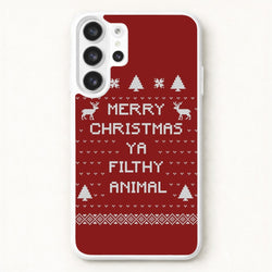 Merry Christmas Ya Filthy Animal Phone Case for Galaxy S26 Ultra