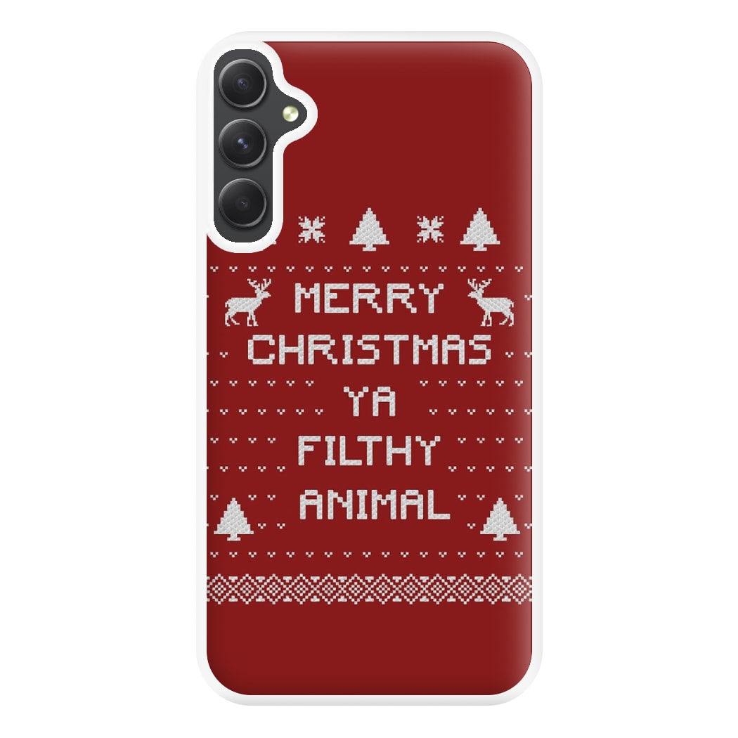 Merry Christmas Ya Filthy Animal Phone Case for Galaxy A14